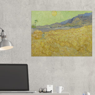 Vincent Van Gogh, Wheatfield With A Reaper Foil Prints
