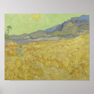 Vincent van Gogh - Wheatfield with a Reaper Poster