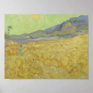 Vincent van Gogh - Wheatfield with a Reaper Poster