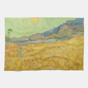 Vincent van Gogh - Wheatfield with a Reaper Tea Towel