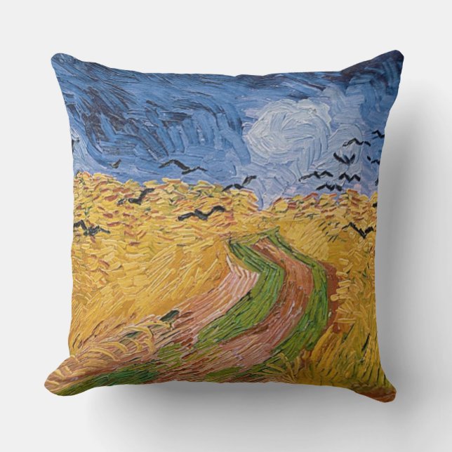 Vincent van Gogh | Wheatfield with Crows, 1890 Cushion (Front)