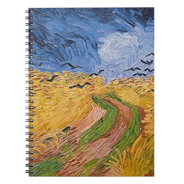 Vincent van Gogh | Wheatfield with Crows, 1890 Spiral Notebook (Front)