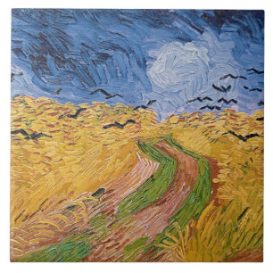 Vincent van Gogh Wheatfield with Crows, 1890 Tile