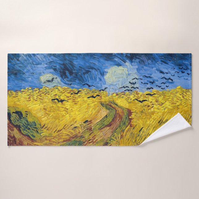 Vincent van Gogh - Wheatfield with Crows Bath Towel Set (Bath Towel)