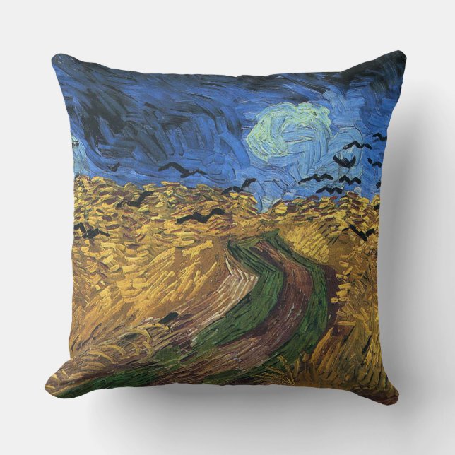 Vincent van Gogh-Wheatfield with Crows Cushion (Front)
