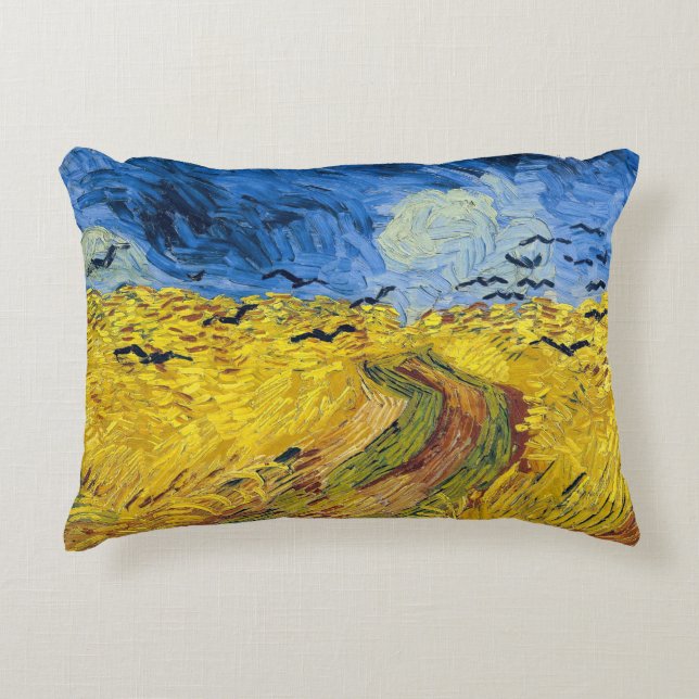 Vincent van Gogh - Wheatfield with Crows Decorative Cushion (Front)