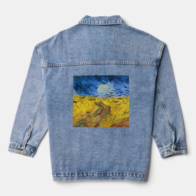 Vincent van Gogh - Wheatfield with Crows Denim Jacket (Back)