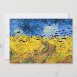 Vincent van Gogh - Wheatfield with Crows Invitation