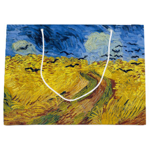 Vincent van Gogh - Wheatfield with Crows Large Gift Bag