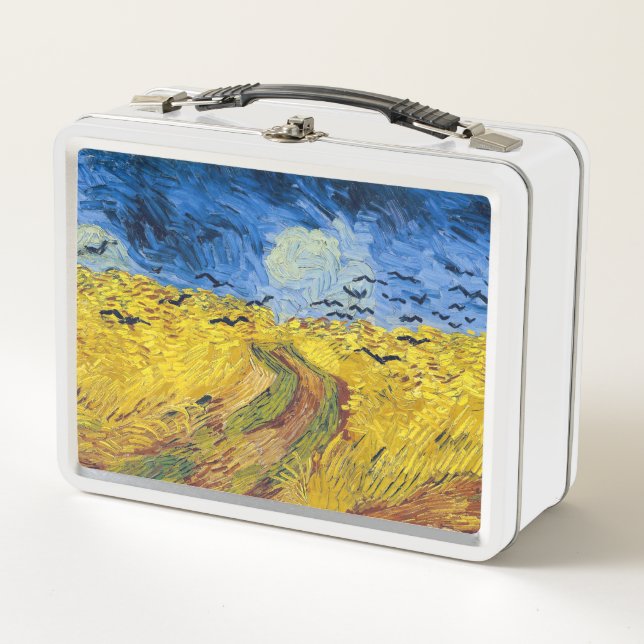 Vincent van Gogh - Wheatfield with Crows Metal Lunch Box (Front)