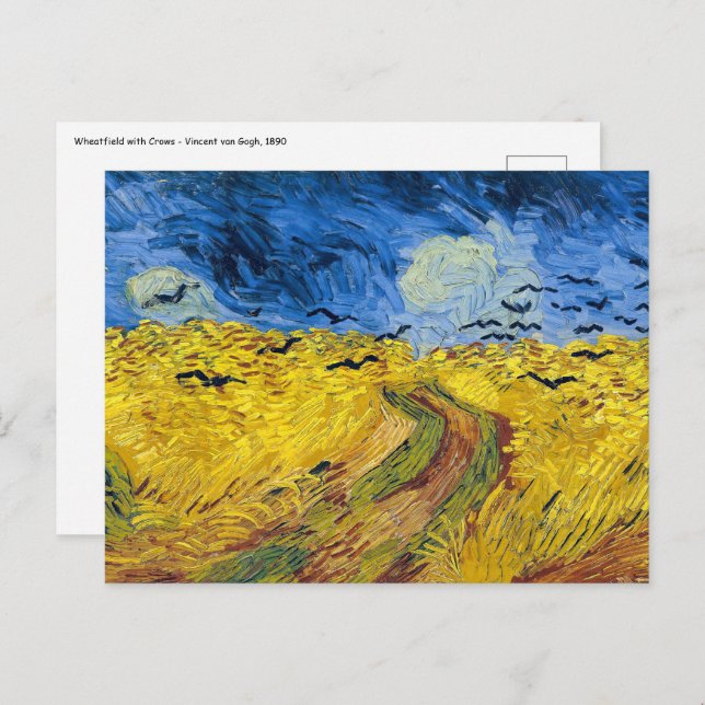 Vincent van Gogh - Wheatfield with Crows Postcard (Front/Back)