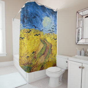 Vincent van Gogh - Wheatfield with Crows Shower Curtain
