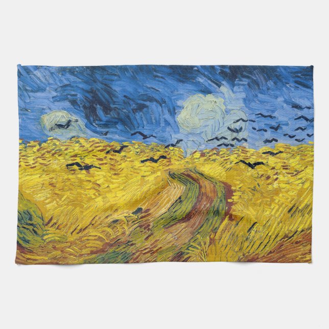 Vincent van Gogh - Wheatfield with Crows Tea Towel (Horizontal)