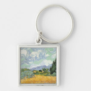 Vincent van Gogh   Wheatfield with Cypresses, 1889 Key Ring