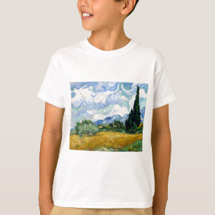 Vincent van Gogh Wheatfield with Cypresses T-Shirt