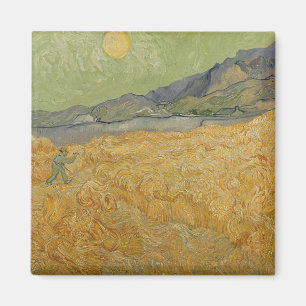 Vincent van Gogh Wheatfield with Reaper, 1889 Magnet