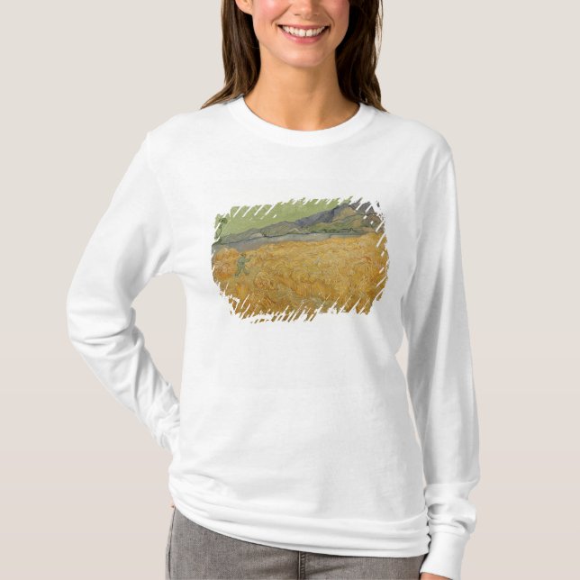 Vincent van Gogh | Wheatfield with Reaper, 1889 T-Shirt (Front)