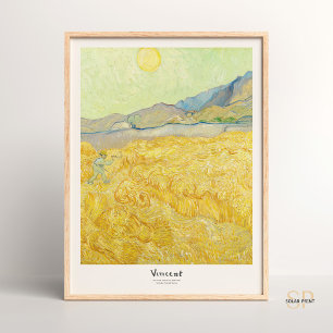 Vincent van Gogh Wheatfield with Reaper Art Print