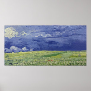 Vincent van Gogh Wheatfields under Thundercloud Poster