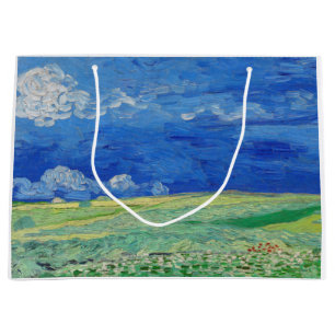 Vincent van Gogh - Wheatfields under Thunderclouds Large Gift Bag