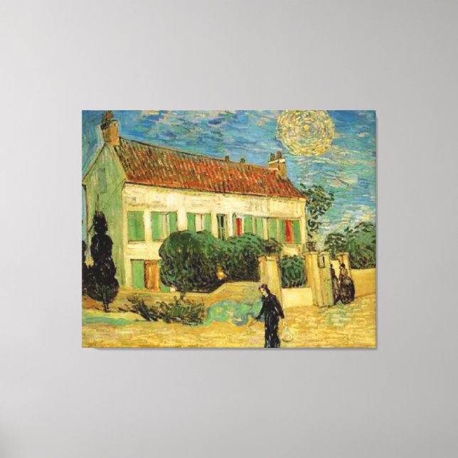VINCENT VAN GOGH - WHITE HOUSE AT NIGHT CANVAS (Front)