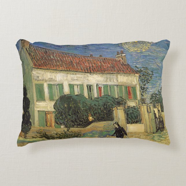 Vincent van Gogh - White House at Night Decorative Cushion (Front)