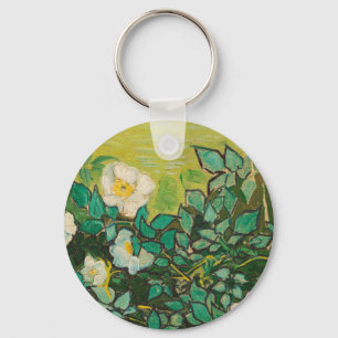 Vincent Van Gogh Wild Roses Fine Art Key Ring