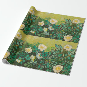 Vincent Van Gogh Wild Roses Fine Art Wrapping Paper