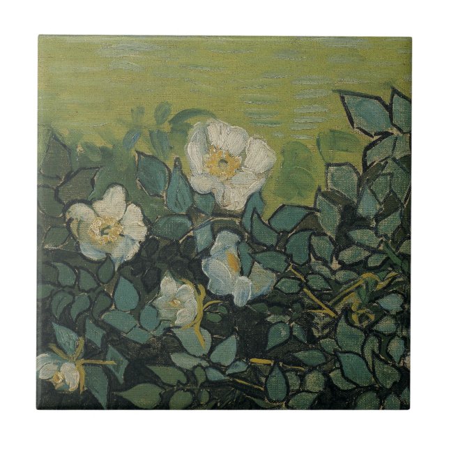 Vincent van Gogh - Wild Roses Tile (Front)