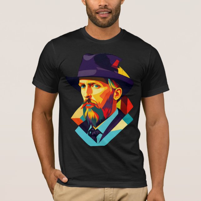 Vincent van Gogh with Straw Hat T-Shirt (Front)