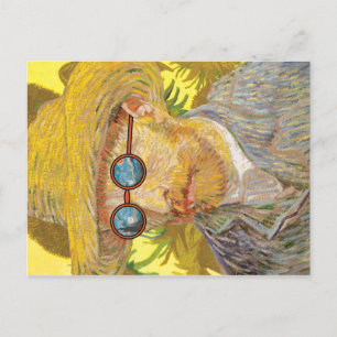 Vincent Van Gogh With Sunglasses Holiday Postcard