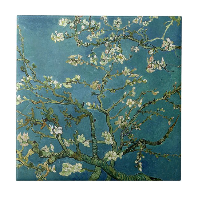 Vincent van Gogh's Almond Blossom Ceramics Tile (Front)