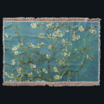 Vincent van Gogh's Almond Blossom Rugs Throw Blanket<br><div class="desc">Vincent Willem van Gogh,  1853 - 1890,   was a Dutch post-impressionist painter famous for his style of rugged beauty and use of bold colors.</div>
