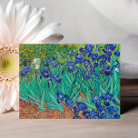 Vincent van Gogh's Irises Postcard<br><div class="desc">Immerse yourself in the vivid beauty of Vincent van Gogh's masterpiece, "Irises, " painted in 1889, with this captivating postcard. Adorned with a mesmerising array of vibrant blooms, this artwork exemplifies van Gogh's unparalleled ability to capture the essence of nature with bold colours and expressive brushstrokes. Let the delicate petals...</div>