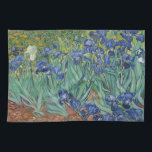 Vincent Van Gogh's Irises. Tea Towel<br><div class="desc">"Irises" is one of a series of paintings,  which Vincent Van Gogh produced,  while in the asylum of Saint Paul-de-Mausole asylum,  in Saint-Rémy-de-Provence,  France,  in the last prior to his death in 1890.
It is now housed in the J. Paul Getty Musuem,  Los Angeles,  United States.</div>