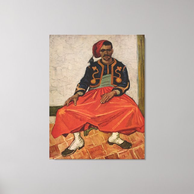 Vincent van Gogh's Painting "The Zouave" (1888) Canvas Print (Front)