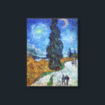 Vincent van Gogh's Road with Cypress and Star Canvas Print<br><div class="desc">Vincent van Gogh's Road with Cypress and Star Canvas Print 
Vincent van Gogh's Road with Cypress and Star (1890)</div>