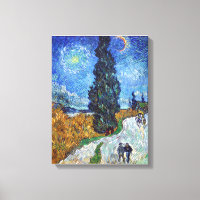 Vincent van Gogh's Road with Cypress and Star