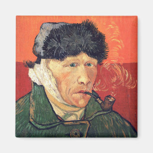 Vincent Van Gogh's Self Portrait Bandaged Ear&Pipe Magnet