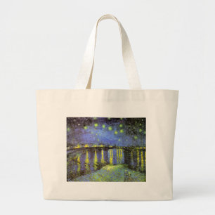 Vincent van Gogh's Starry Night Over the Rhone Large Tote Bag