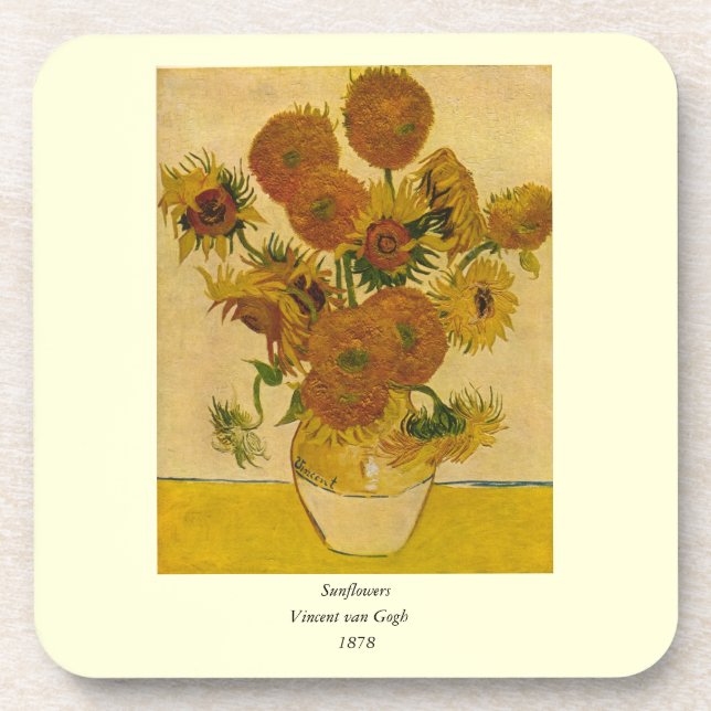 Vincent van Gogh's Sunflowers, 1878 Coaster (Front)