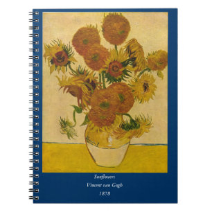 Vincent van Gogh's Sunflowers, 1878 Spiral Notebook