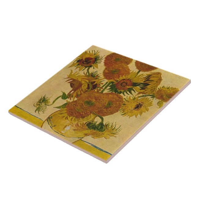 Vincent van Gogh's Sunflowers, 1878 Tile (Side)