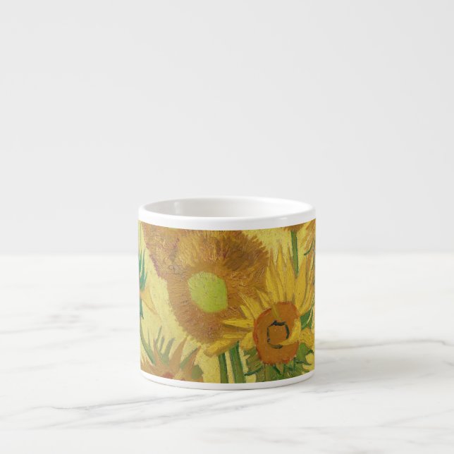 Vincent van Gogh's Sunflowers (1888) Espresso Cup (Front)