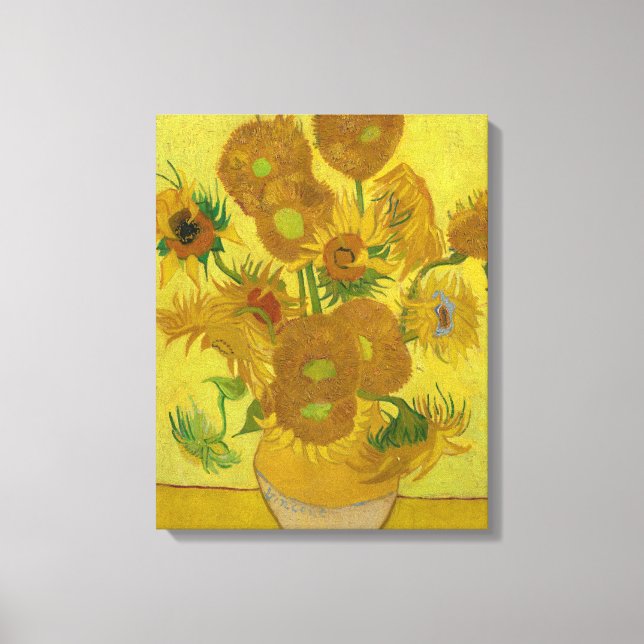 Vincent Van Gogh's Sunflowers Canvas Print (Front)