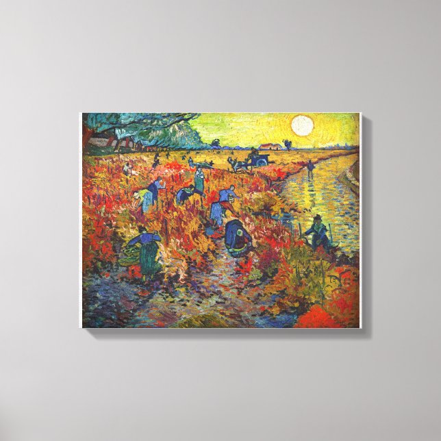 Vincent van Gogh's The Red Vineyard (1888) Canvas Print (Front)