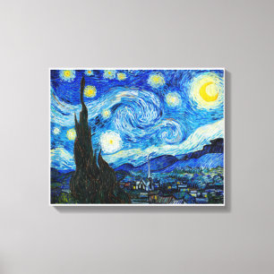 Vincent Van Gogh's The Starry Night (1889). Canvas Print