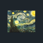 Vincent van Gogh's The Starry Night (1889) Canvas Print<br><div class="desc">A Classic 1889 Post Impressionist Painting, artwork that has passed into the public domain and makes wonderful gifts and other products. Van Gogh once wrote: "It often seems to me that night is still more richly coloured than the day; having hues of the most intense violets, blues and greens. If...</div>