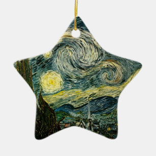 Vincent van Gogh's The Starry Night (1889) Ceramic Tree Decoration