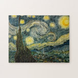 Vincent van Gogh's The Starry Night (1889) Jigsaw Puzzle<br><div class="desc">A Classic 1889 Post Impressionist Painting, artwork that has passed into the public domain and makes wonderful gifts and other products. All of the Fine Art, Vintage Art, Classic Masterpieces, and other Antique Masterworks here at Masterpiece Gallery have been carefully edited and placed on products to provide the best possible...</div>